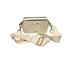 Marc Jacobs The Snapshot Small Camera Bag - White/Cream Saffiano Leather
